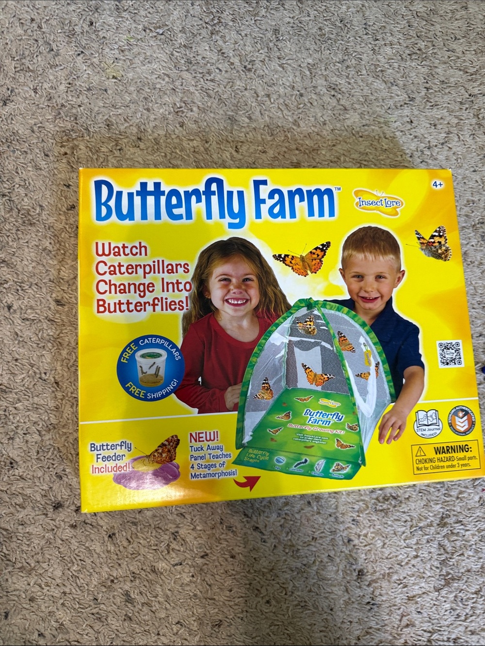 Butterfly Farm Live Kit - Yellow Butterfly Habitat for Kids